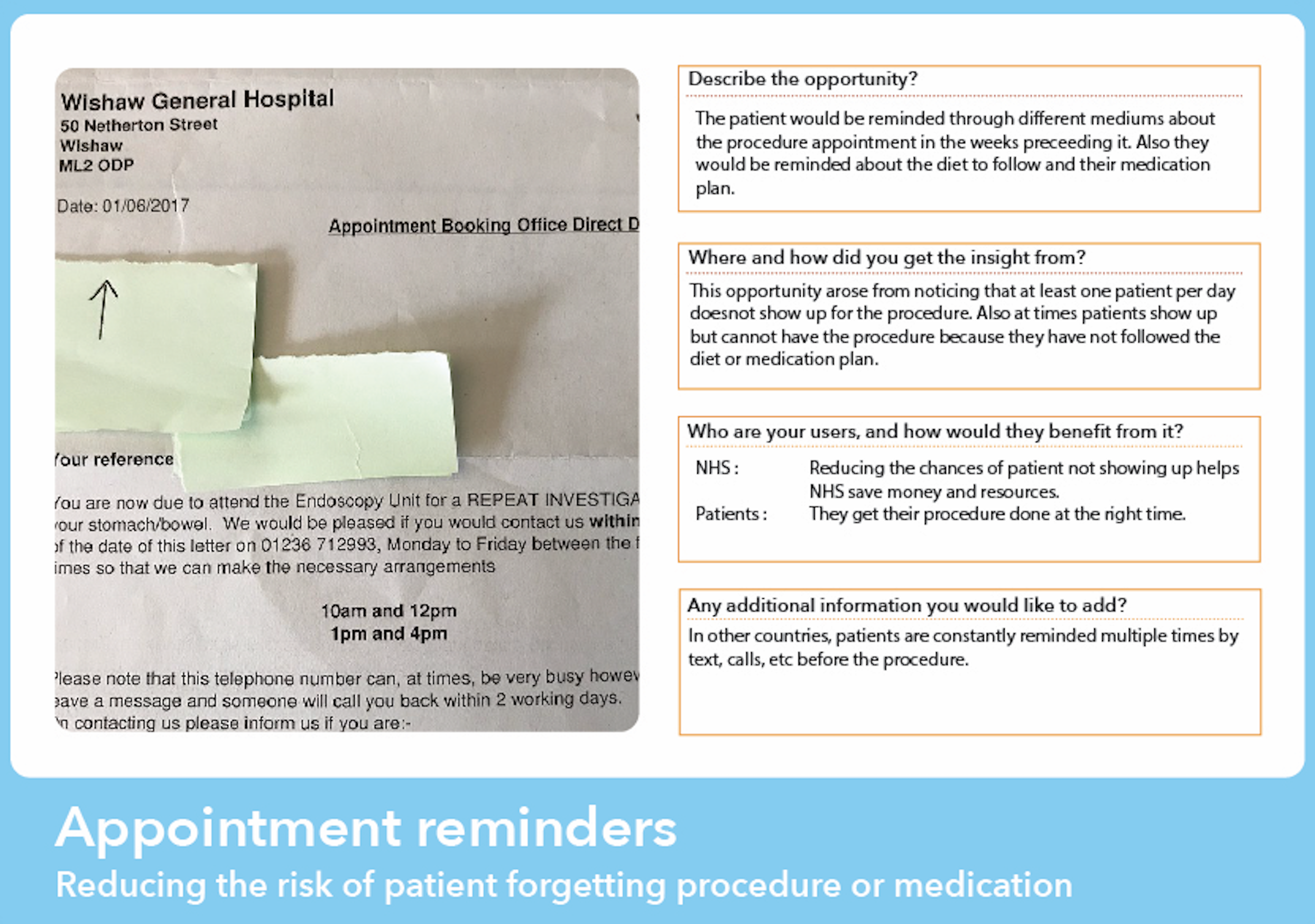 Insights and opportunity card